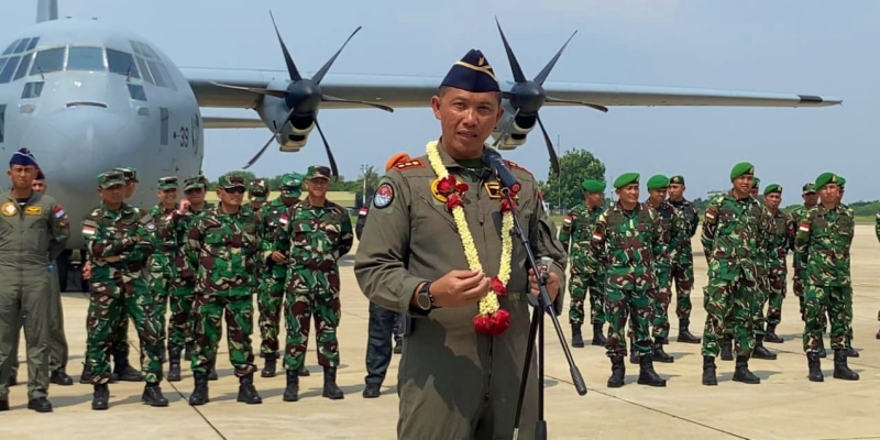 Penuh Waspada Saat Satgas Garuda Merah Putih II Mengudara di Langit Gaza