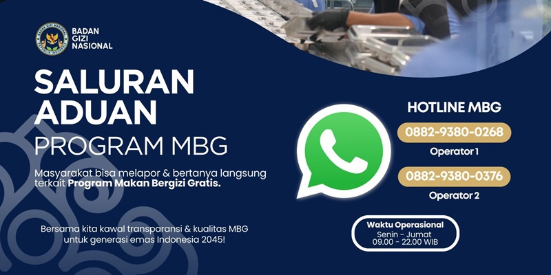 Masyarakat Bisa Lapor Masalah MBG di Hotline BGN