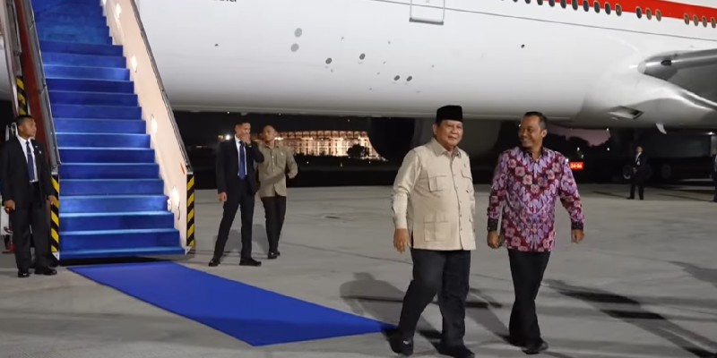 Prabowo Tiba di Jakarta Usai Lawatan Singkat ke Beijing