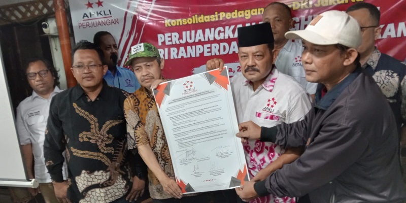 Lintas Organisasi Pedagang di Jakarta Deklarasi Tolak Raperda KTR