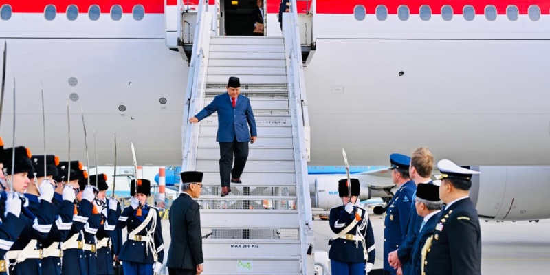 Tiba di Belanda, Prabowo Siap Temui Raja Willem-Alexander