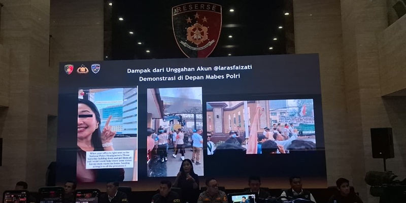 Wanita Pembuat Konten Ajakan Bakar Mabes Polri Diciduk