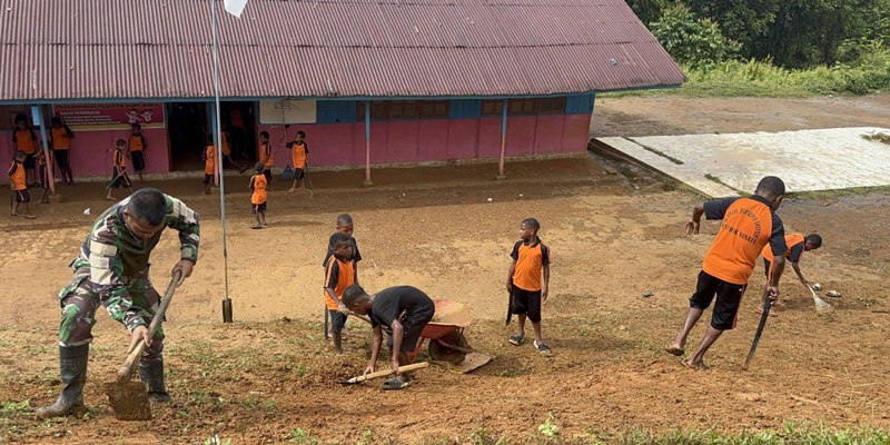 Kolaborasi Anak Papua dan TNI