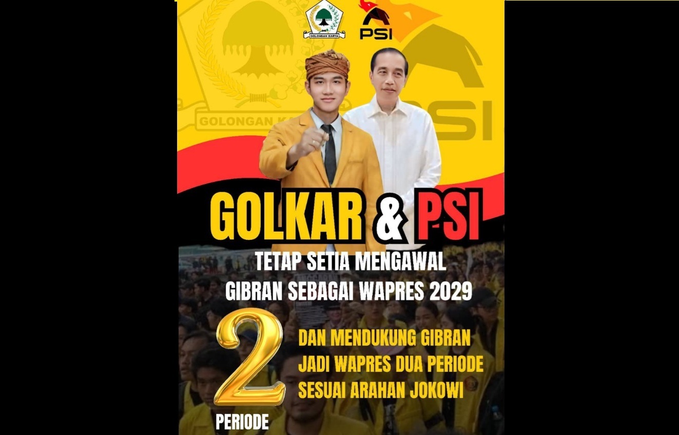 Golkar Bantah Kawal Gibran Wapres Dua Periode Sesuai Arahan Jokowi