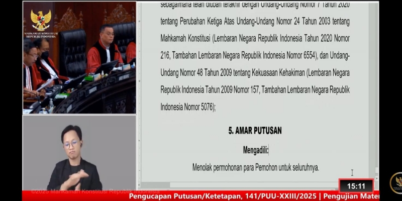 MK Putuskan Rekapitulasi Suara Berjenjang Konstitusional