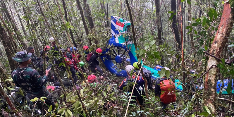 Helikopter yang Hilang Kontak Ditemukan di Kalsel