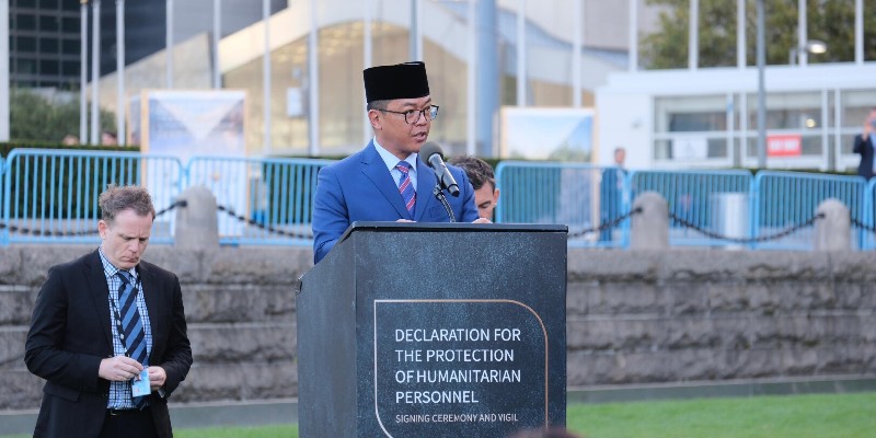 Menlu Dorong Komitmen Global Lindungi Personel Kemanusiaan di SMU PBB ke-80