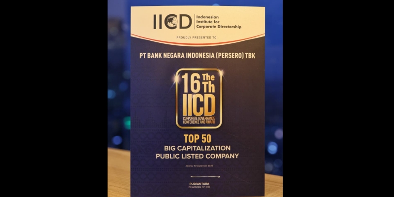 BNI Raih Predikat Tertinggi di The 16th IICD CG Conference & Award 2025