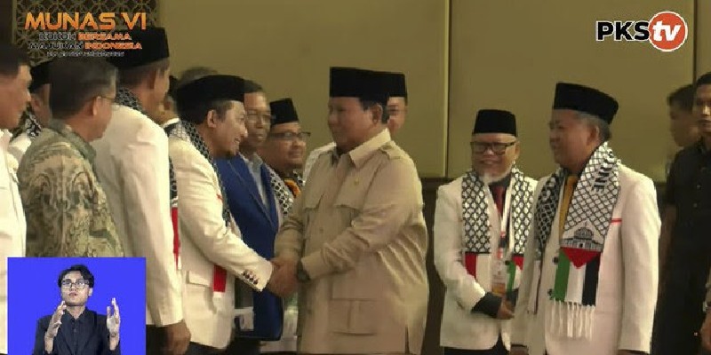 Prabowo Hadiri Penutupan Munas ke-VI PKS