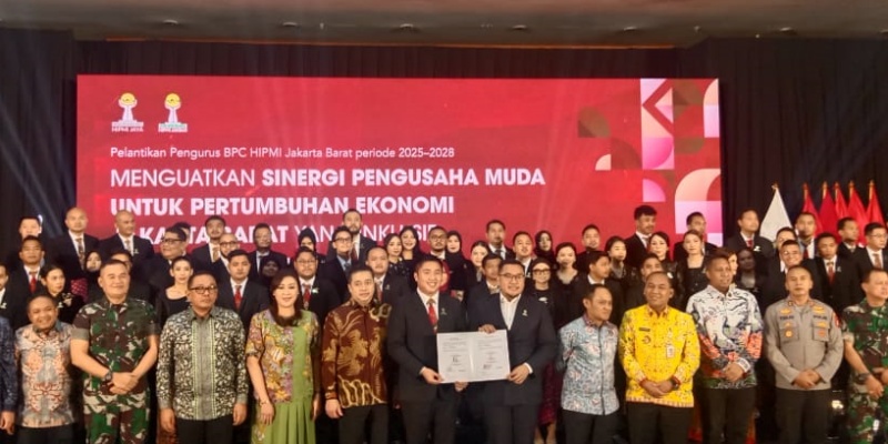 Pelantikan Badan Pengurus Cabang (BPC) Himpunan Pengusaha Muda Indonesia (HIPMI) Jakarta Barat. (Foto: RMOL/Ahmad Alfian)