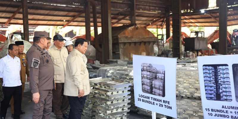 Prabowo Ungkap Temuan 4.000 Ton Monasit dari Enam Smelter Rampasan Babel
