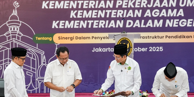 Lintas Kementerian Tandatangani Kesepakatan Penataan Pesantren