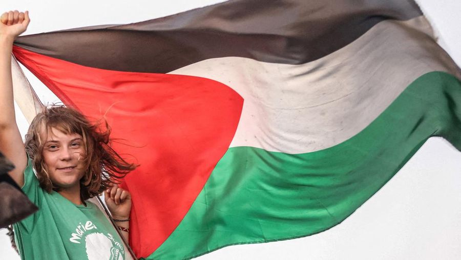 Donald Trump, Greta Thunberg, dan Palestina