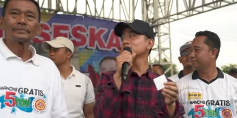 Gibran Bagikan Doorprize Mancing di Bekasi, Warganet: Kerjaan Wapres Enteng Banget