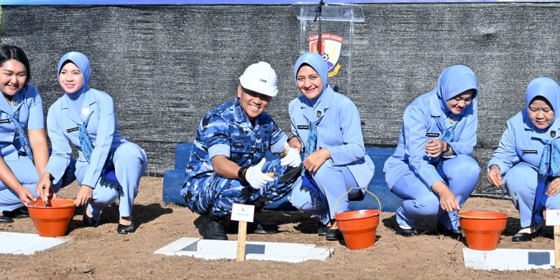 Lanud Sjamsudin Noor Bangun Dapur SPPG di Kurau