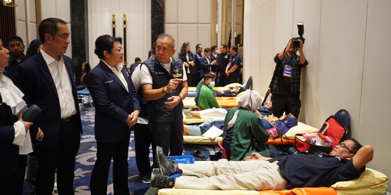 HUT ke-14 Nasdem Gelar Donor Darah Bersama Cucu Soeharto