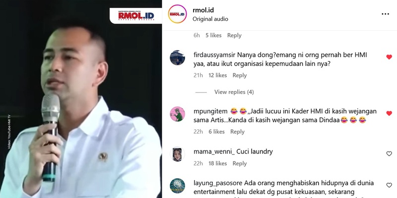 Warganet Ungkit Laundry Raffi Ahmad saat Kasih Wejangan ke HMI