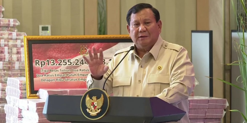 Pengembalian Uang Sitaan Korupsi Pertanda Baik di Setahun Pemerintahan Prabowo