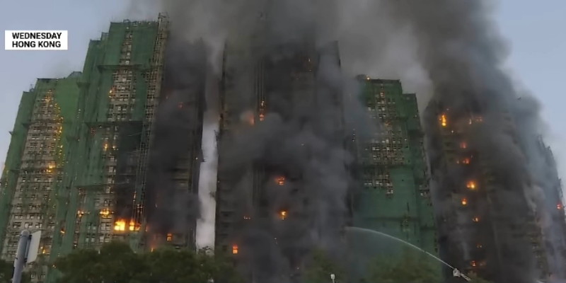 Polisi Tangkap 11 Tersangka dalam Musibah Kebakaran Menara Hong Kong