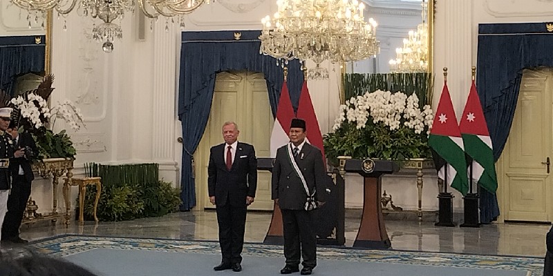 Raja Yordania Hadiahkan Penghargaan Tertinggi untuk Presiden Prabowo