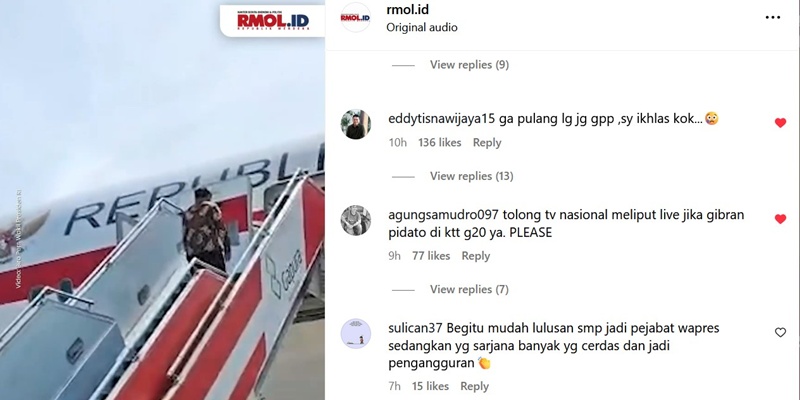 TV Nasional Diminta Siarkan Live Pidato Gibran di KTT G20