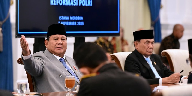 Prabowo Tekankan Supremasi Hukum Jadi Arah Komisi Reformasi Polri