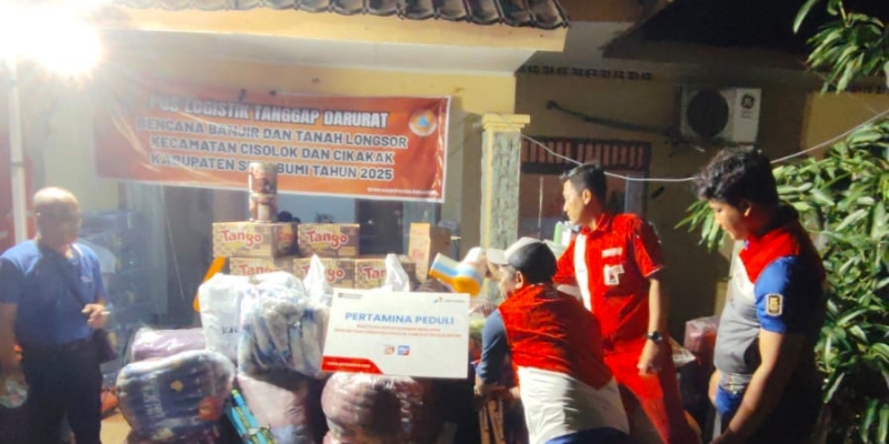 Pertamina Peduli Terjun ke Lokasi Banjir Bandang dan Longsor Sukabumi