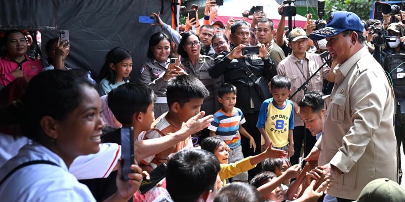 Prabowo Janji Kerahkan Semua Kekuatan Negara untuk Korban Bencana