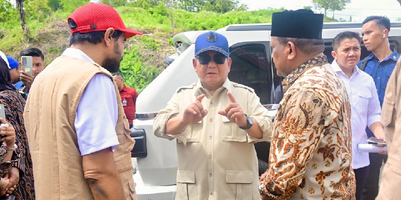 Prabowo Siap Kirim Cadangan Pangan Hingga Perbaiki Bendungan Aceh