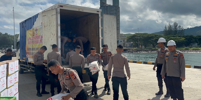 Sembako dan BKO Personel Polri Dikirim ke Langsa dan Aceh Tamiang