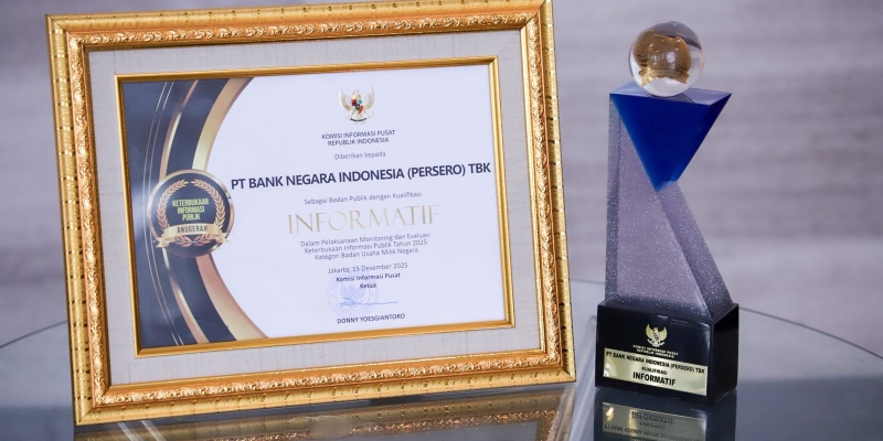 BNI Raih Predikat Badan Publik Informatif Tiga Tahun Beruntun
