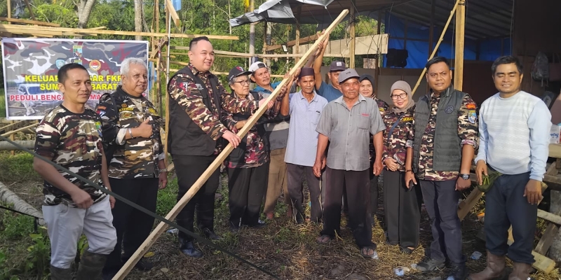 GM FKPPI Bangun Rumah Huntara untuk Korban Bencana Sumbar