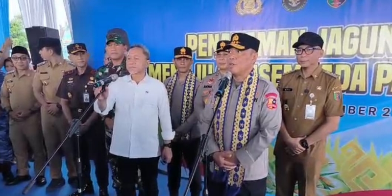 Wakapolri Tanam Jagung di Lampung Selatan Dukung Swasembada Pangan