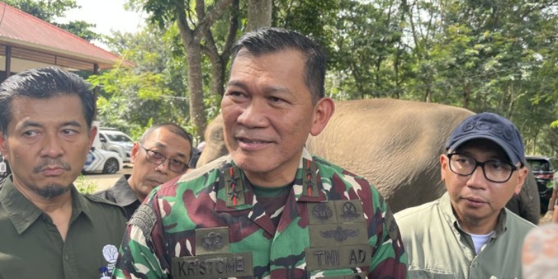 Pangdam XXI/Radin Inten Siap Terlibat Mitigasi Konflik Gajah di TNWK