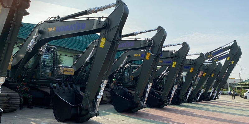 Tambahan 99 Alat Berat Perkuat Penanganan Bencana