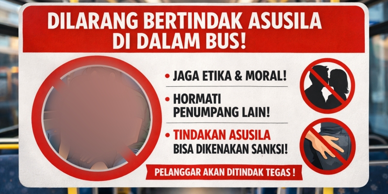 Polisi Ciduk Dua Pria Masturbasi di Bus TransJakarta