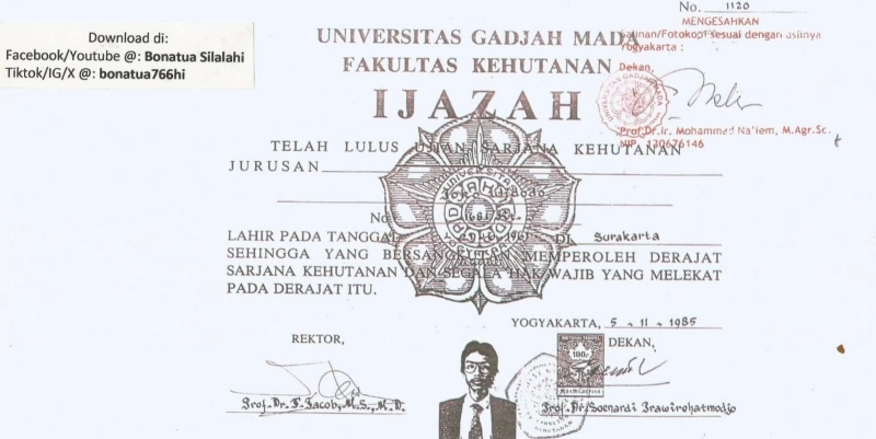 UGM seperti Lepas Tangan Keaslian Ijazah