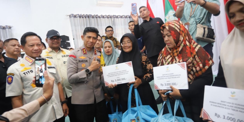 Kapolda Aceh Kawal Bantuan Rp100,9 Miliar untuk Korban Banjir