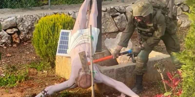 Video Tentara Israel Hancurkan Patung Yesus Tuai Kecaman Dunia
