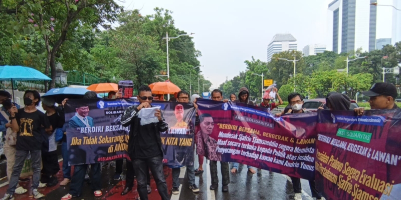 Pergerakan Pemuda Demo 40 Haru Kasus Andrie Yunus di Depan Istana Negara