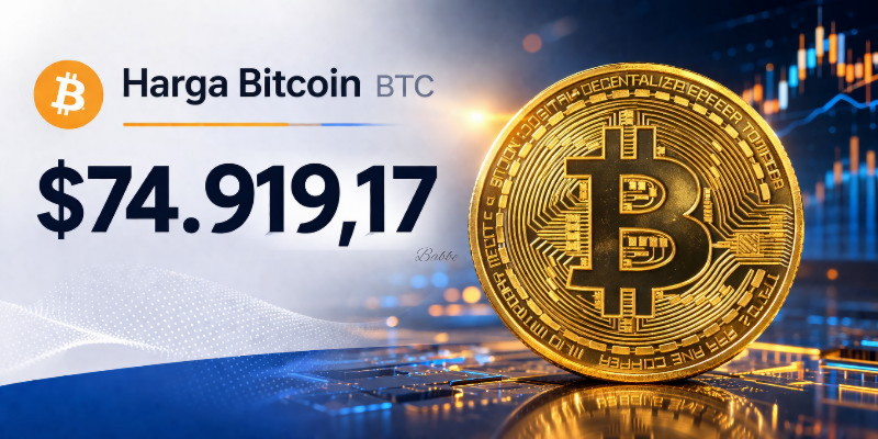Bitcoin Stabil di Level 74.900 Dolar AS