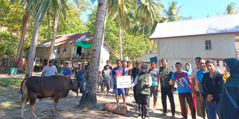 Terabas 2,5 Jam Jalur Laut demi Tebar Hewan Kurban ke Pulau Longos