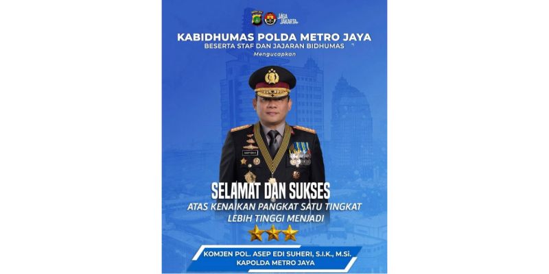 Pangkat Kapolda Metro Jaya Naik Satu Tingkat jadi Komjen