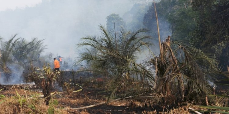 Helikopter Pemadam Siaga Karhutla di Sumsel