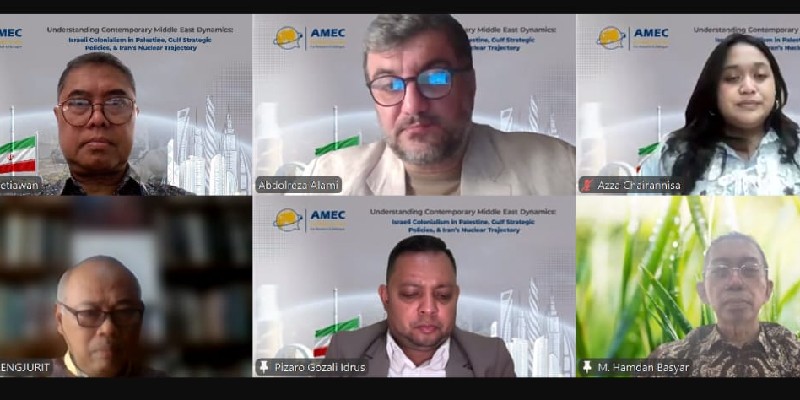 Webinar AMEC Bongkar Geopolitik Timteng, Palestina dan Iran di Pusaran Krisis