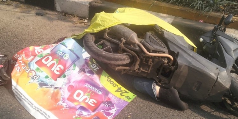 Ojol Tewas Terperosok Lubang Gorong-gorong di Jalan Pasteur Bandung