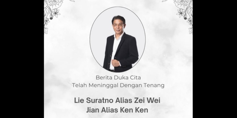 Kader Gerindra Zei Wei Jian Tutup Usia