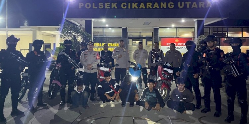 Delapan Remaja di Cikarang Utara Diamankan Polisi, Tujuh Senjata Tajam Ditemukan