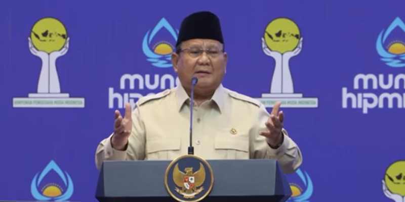 Prabowo Hadiri Munas HIPMI XVII di Bandar Lampung