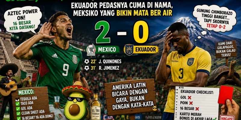 Aztec vs Andes: Meksiko yang Bawa Pulang Senyum